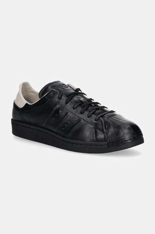 Кожени маратонки Y-3 Superstar равна черен IH5770