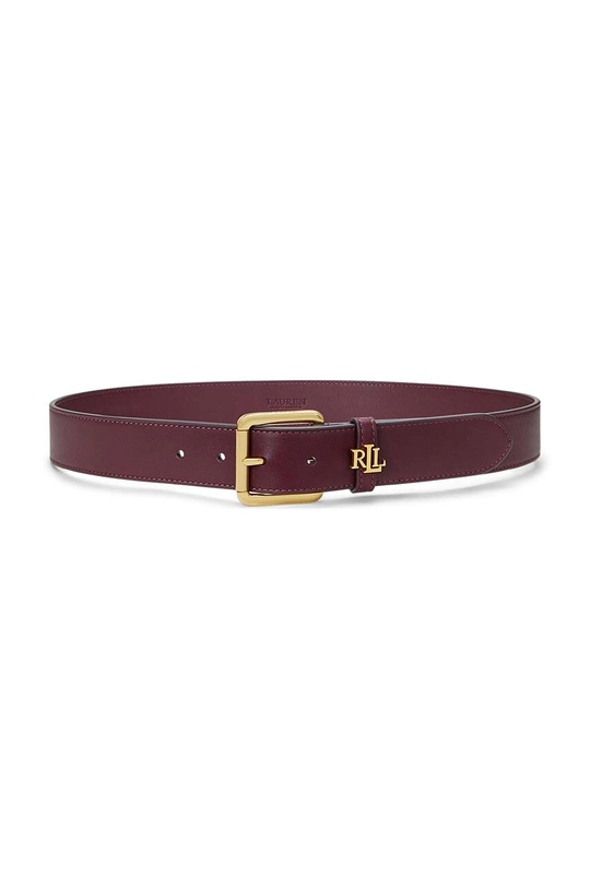 Lauren Ralph Lauren curea de piele burgundia 412942212