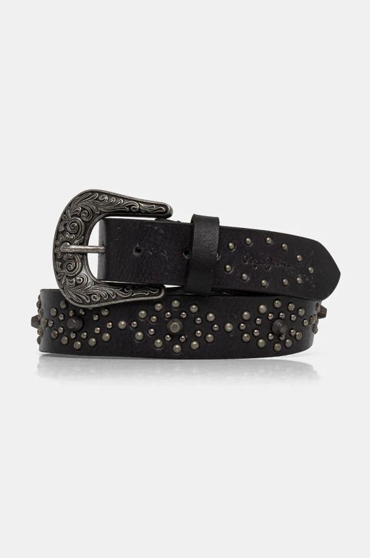 Pepe Jeans cintura in pelle KENDALL BELT Planet friendly nero PL020854