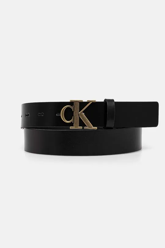 Шкіряний ремінь Calvin Klein Jeans чорний K60K612289