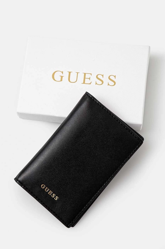 Δερμάτινη θήκη για κάρτες Guess μαύρο RW1654.P4301