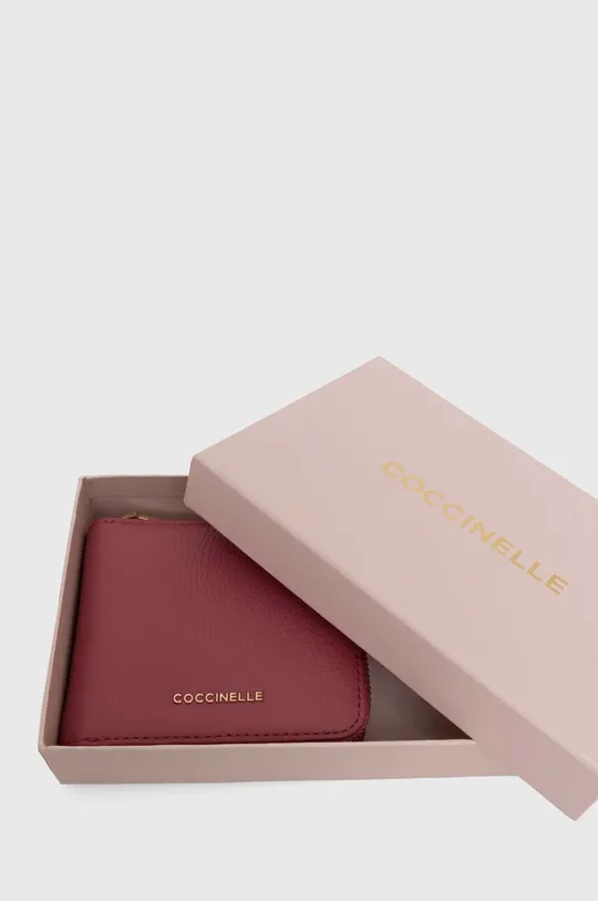 ružová Kožená peňaženka Coccinelle METALLIC SOFT