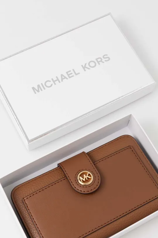 Шкіряний гаманець MICHAEL Michael Kors 32S4G0KF6L коричневий
