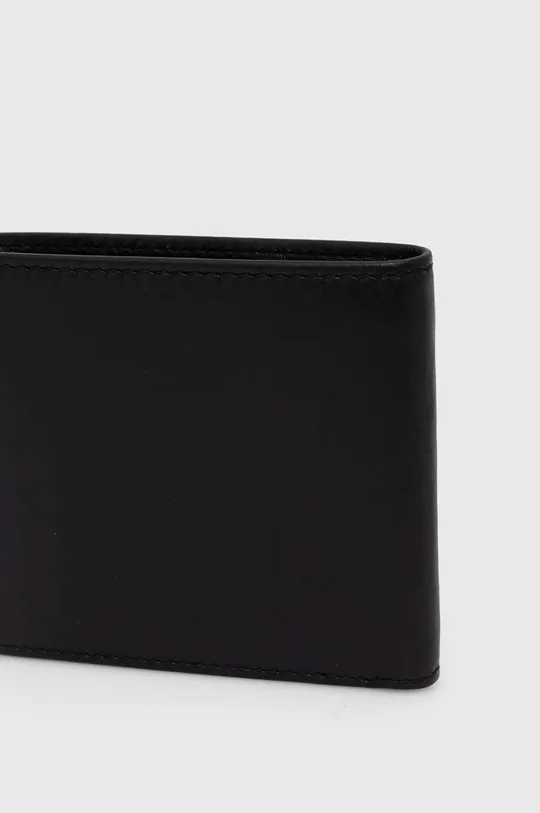 Шкіряний гаманець HUGO чорний