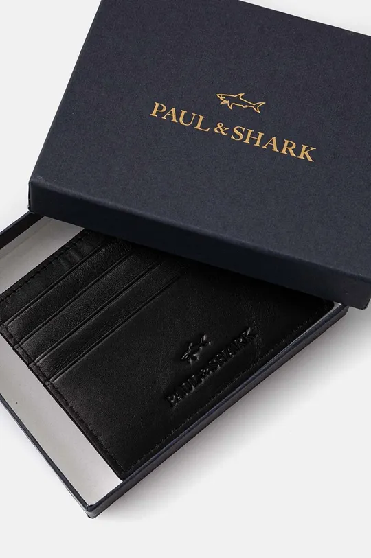 Akcesoria Paul&Shark etui na karty skórzane 14318116 czarny