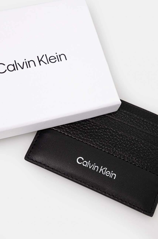 Αξεσουάρ Δερμάτινη θήκη για κάρτες Calvin Klein K50K512315 μαύρο