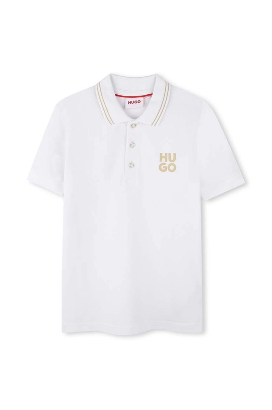 HUGO tricou polo copii imprimeu alb G00159.114.150