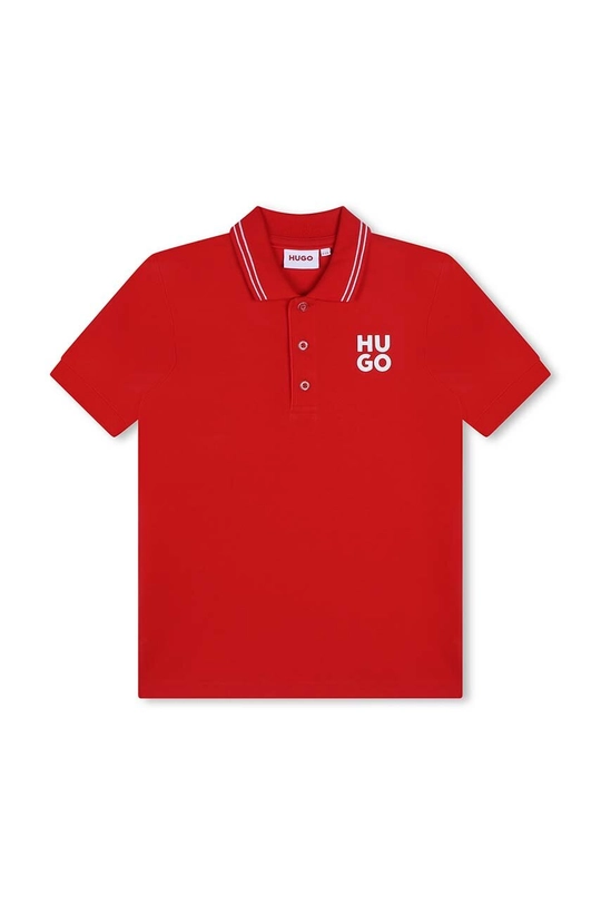 HUGO tricou polo copii imprimeu rosu G00159.162.174