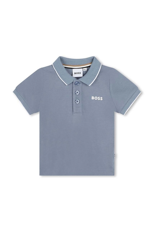 BOSS polo in lana bambino/a con colletto grigio J51281.86.94