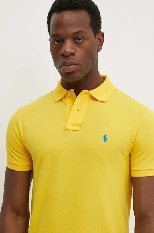 žltá Bavlnené polo tričko Polo Ralph Lauren Pánsky