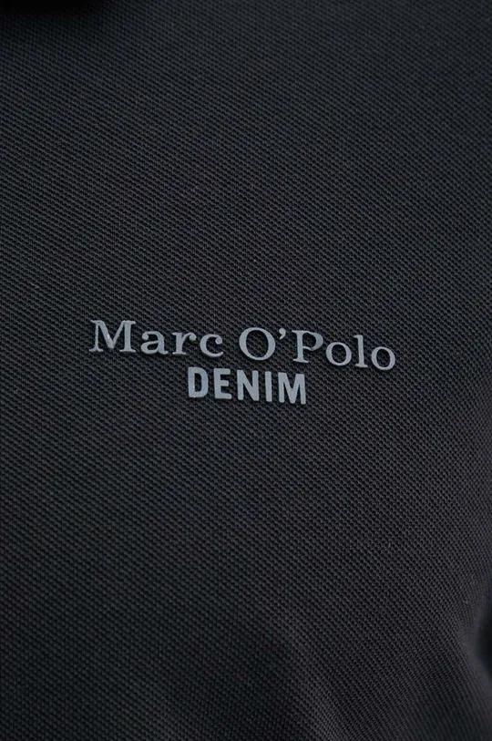 Хлопковое поло Marc O'Polo DENIM чёрный 5000005079