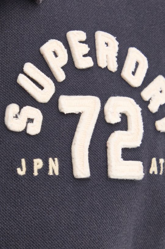 Памучна тениска с яка Superdry M1110396A.98T тъмносин