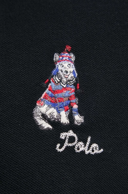 Бавовняне поло Polo Ralph Lauren 710953336 чорний