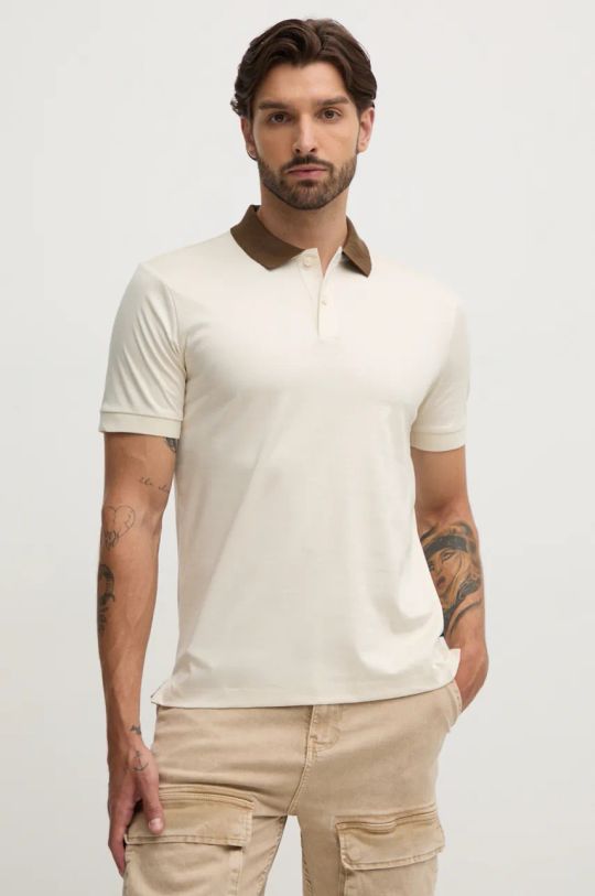 BOSS polo de bumbac slim bej 50521127