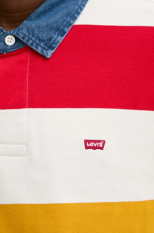 Pamučna majica dugih rukava Levi's A3120 bež