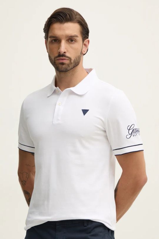 Polo tričko Guess LYLE bílá M4BP60.K7O64