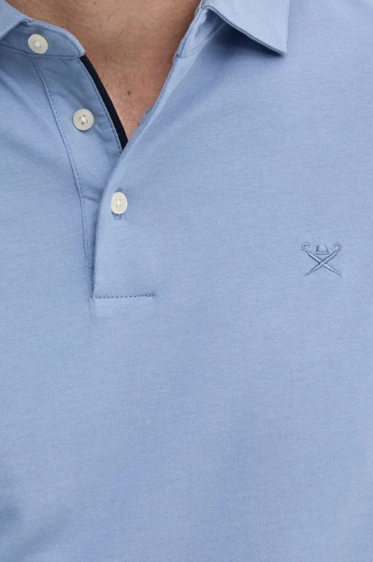 Hackett London polo bawełniane HM563339 niebieski