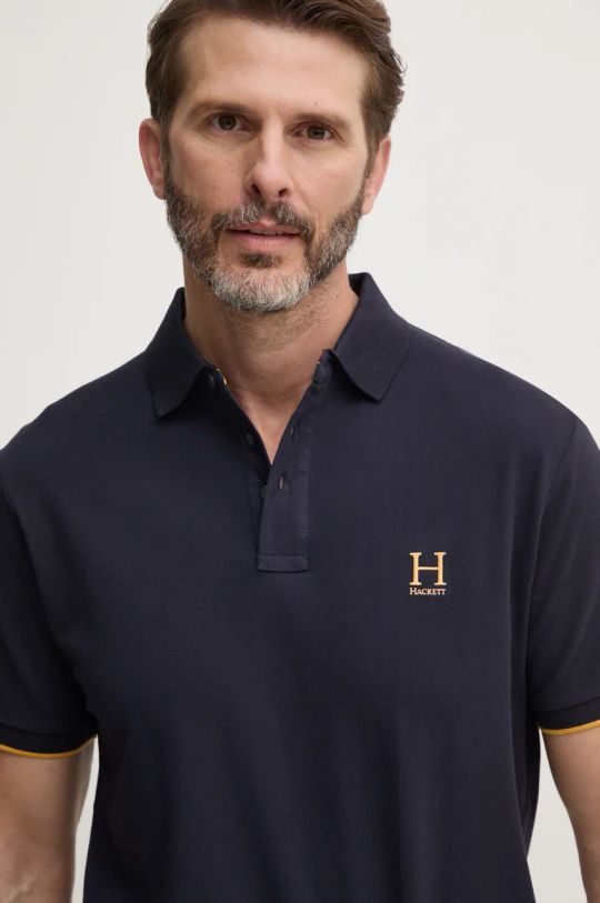 Hackett London polo de bumbac regular bleumarin HM563354