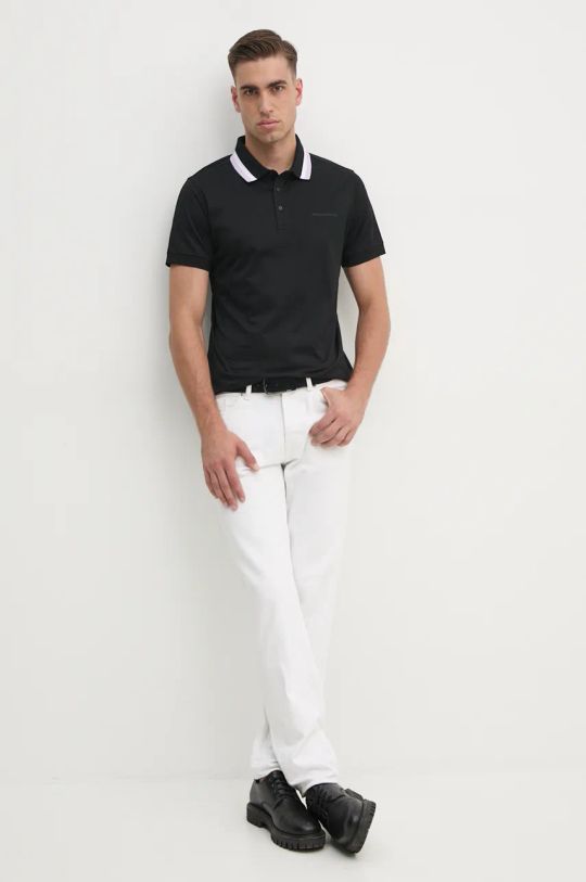 Bavlněné polo tričko Karl Lagerfeld 542200.745003 černá AW24