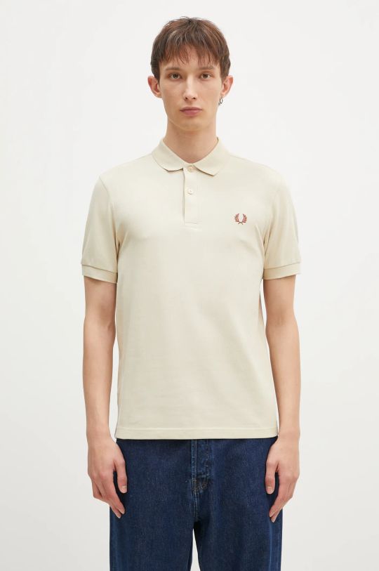 Pamučna polo majica Fred Perry regular bež M6000.W69