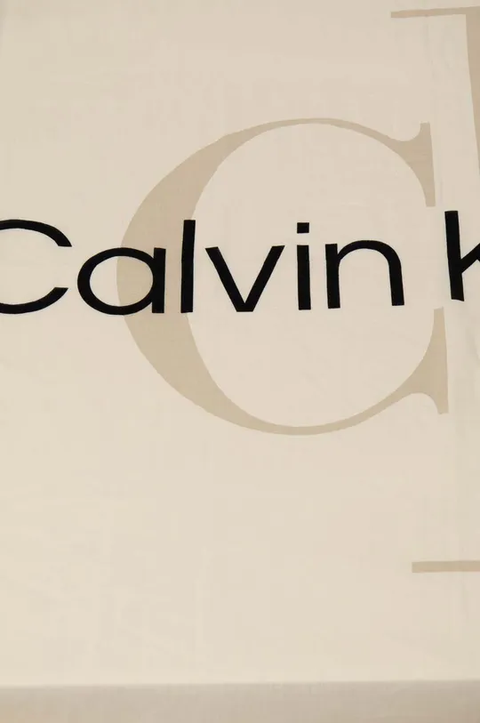 Бавовняний шарф Calvin Klein Jeans бежевий