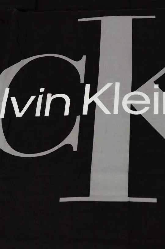 Bombažni šal Calvin Klein Jeans črna