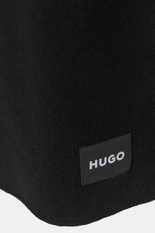 Βαμβακερό μαντήλι HUGO 50522782 μαύρο AW24