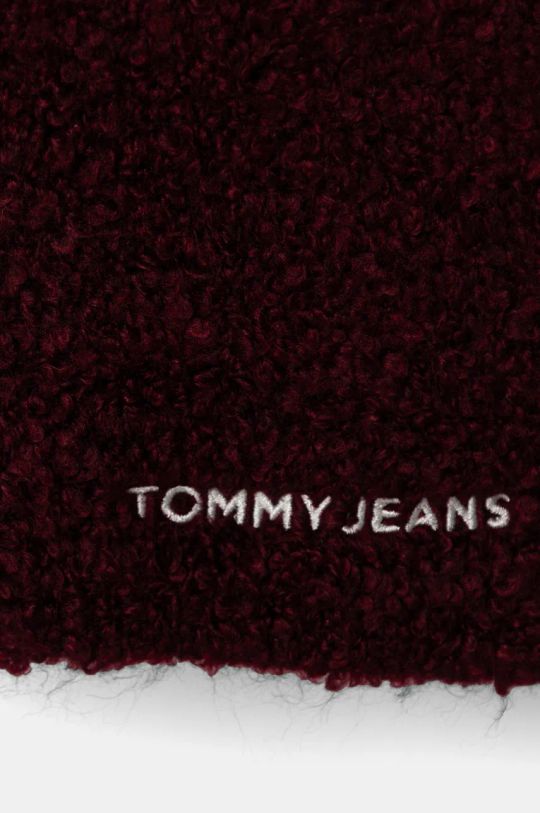 Šal s primesjo volne Tommy Jeans AW0AW16789 bordo AW24