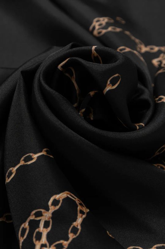 Accessori AllSaints foulard in seta 29AS101596 nero