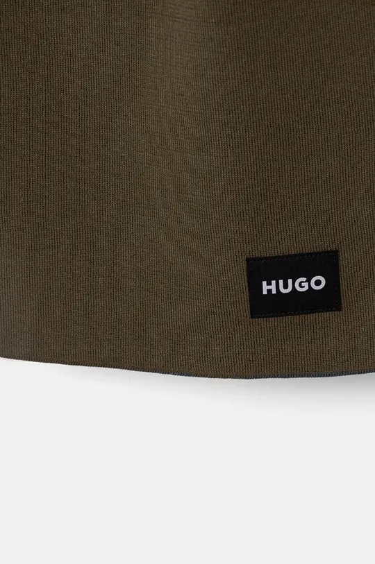 Хлопковый шарф HUGO 50521562 зелёный AW24