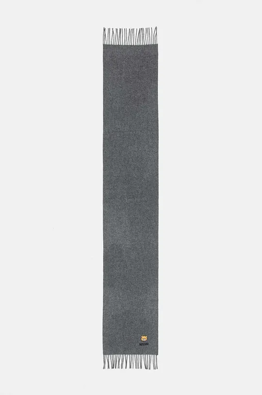 Шерстяной шарф Moschino тонкий серый M5783.50124