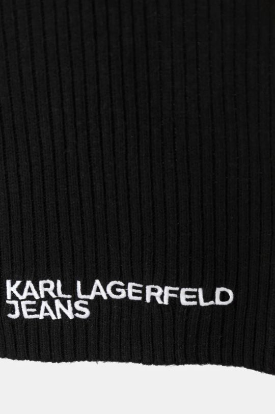 Karl Lagerfeld Jeans szalik z domieszką wełny 246J3301 czarny AW24