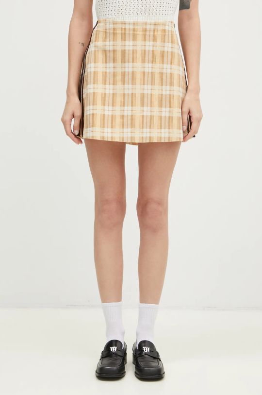 adidas Originals skirt Tartan Skirt A-line beige IX7414