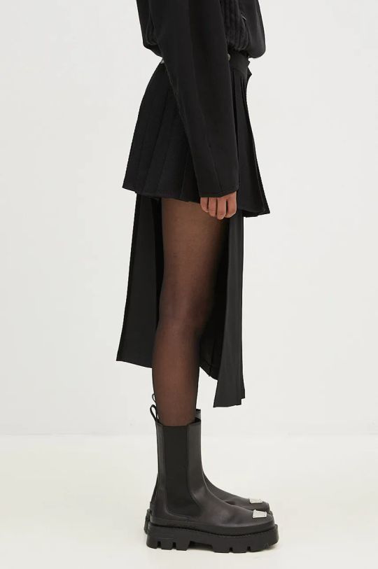 Шерстяная юбка Andersson Bell Double Pleated Wrap Skirt чёрный apa772w