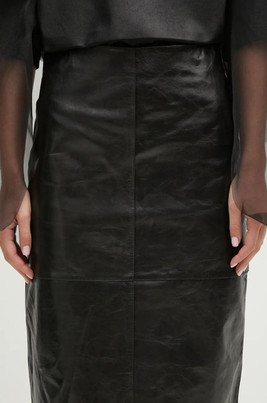 Sportmax leather skirt Bairo black 2422406012600