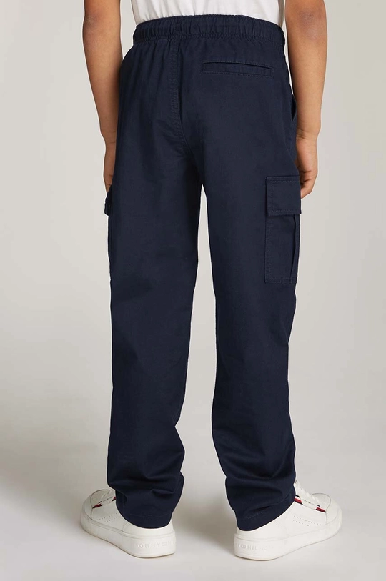 Tommy Hilfiger spodnie bawełniane dziecięce CARGO PULL ON COTTON PANTS KB0KB09243.9BYH.