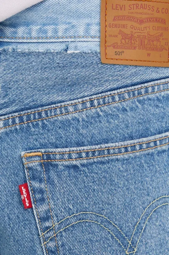niebieski Levi's jeansy 501 CROP SPLIT CRAFT