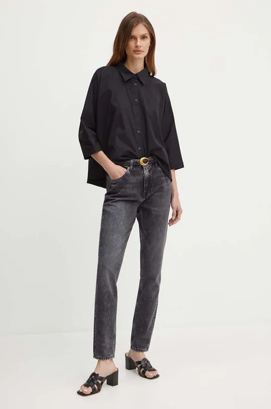 Traperice Pepe Jeans TAPERED JEANS HW crna