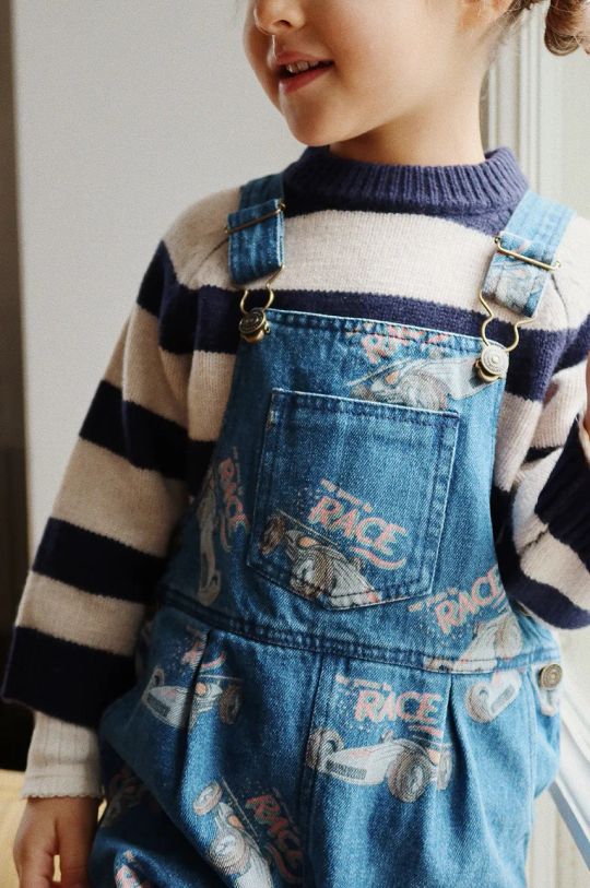 Konges Sløjd salopette bambino/a MAGOT OVERALLS GOTS salopette blu KS101589