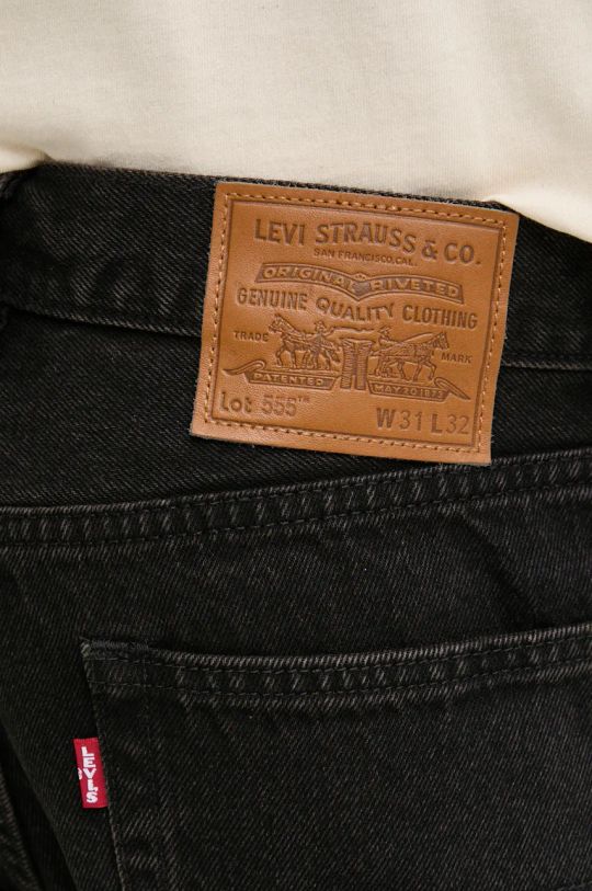 Kavbojke Levi's 555 RELAXED STRAIGHT črna 000LO