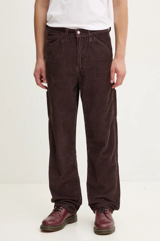 Levi's pantaloni in cotone dritto marrone 55849