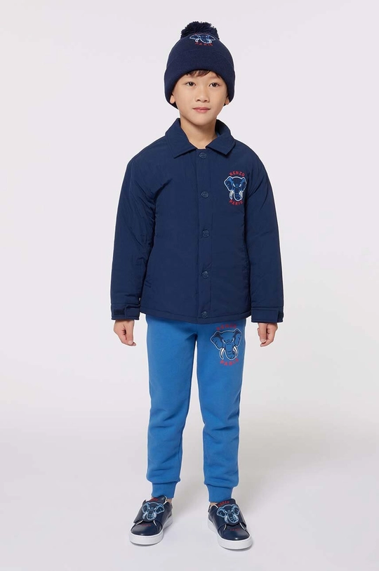 Detské tepláky Kenzo Kids pletenina modrá K60799.