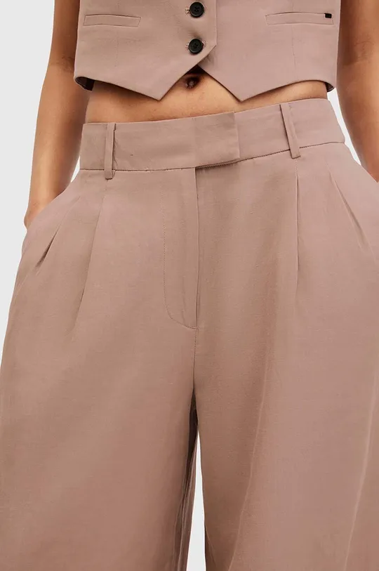 AllSaints spodnie z domieszką lnu DERI LYN Materiał główny: 90 % Lyocell TENCEL, 10 % Len, Podszewka: 100 % Poliester z recyklingu