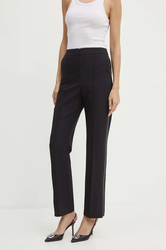 μαύρο Παντελόνι από μείγμα μαλλιού Karl Lagerfeld Γυναικεία