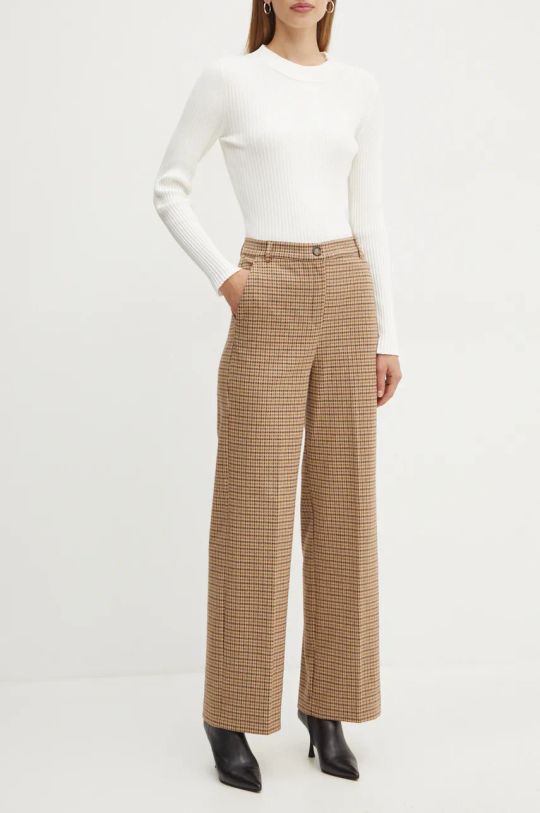 Weekend Max Mara pantaloni alta beige 2425786042600