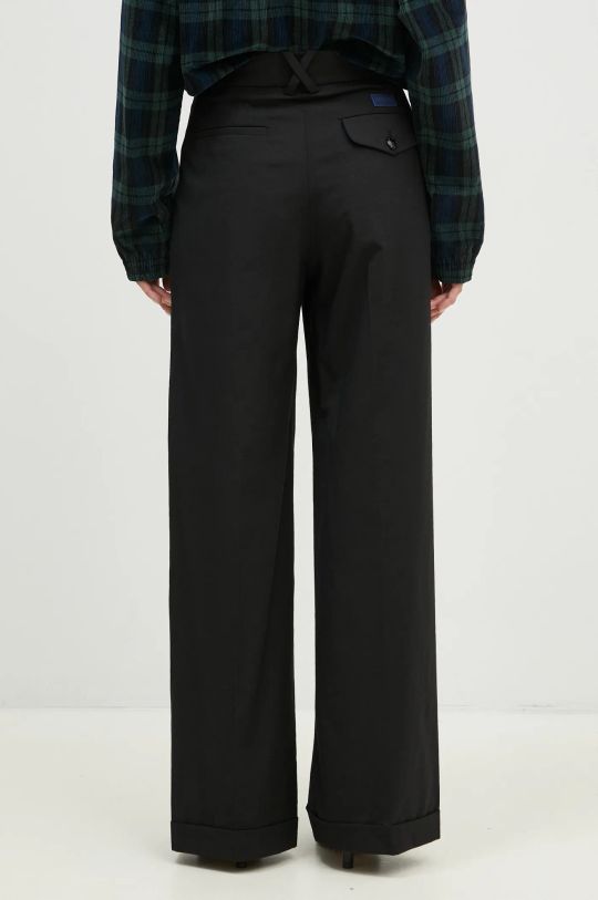 Odzież Kenzo spodnie wełniane Solid Tailored Pants FE52PA0869RB.99 czarny