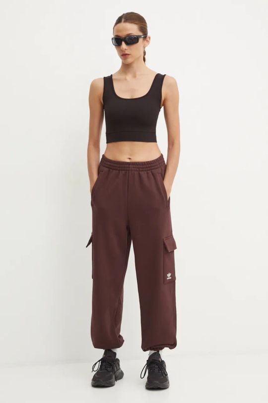 adidas Originals pantaloni della tuta IW5722 marrone AW24