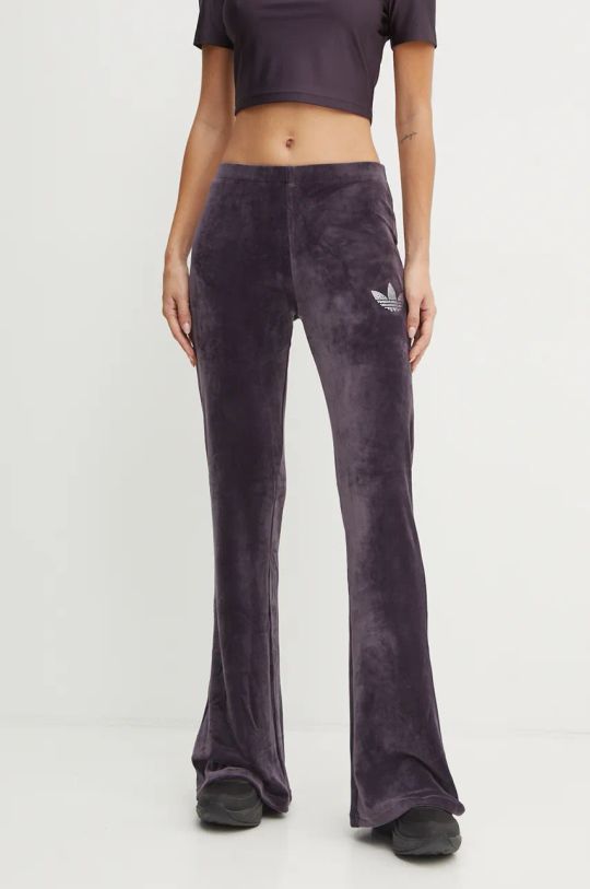 adidas Originals pantaloni de trening Bling Flares tricotaj violet IW5682