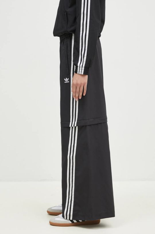 Спортен панталон adidas Originals Oversized Zip Off Track Pant JM9254 черен AW24