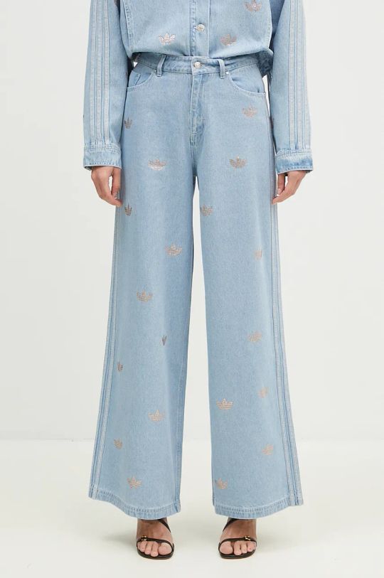 Дънки adidas Originals Femme Galore Denim Rhinestone Pants син JN3020